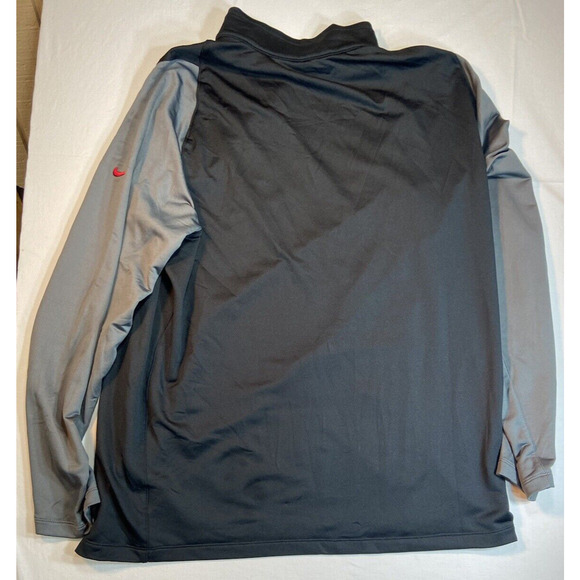 Nike Mens Size XL Coca Cola Logo Embroidery 1/4 Zip Pullover Gray Red Jacket Y2K - Picture 10 of 13